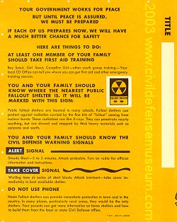 Back Of Civil Defense Book Cover