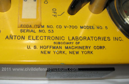 CD V-700 Anton Model 5 Prototype Case Label