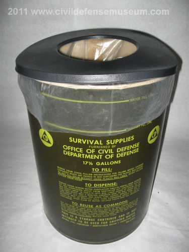Water Drum With Toilet Seat And Plastic Liner