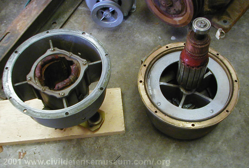Chopper Motor Frame Removed From Stator-Chopper Cap