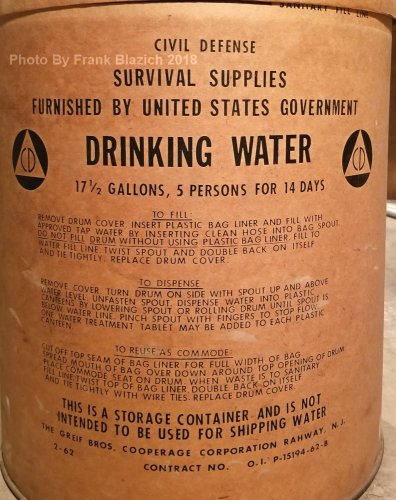 Fiberboard Water Drum Label